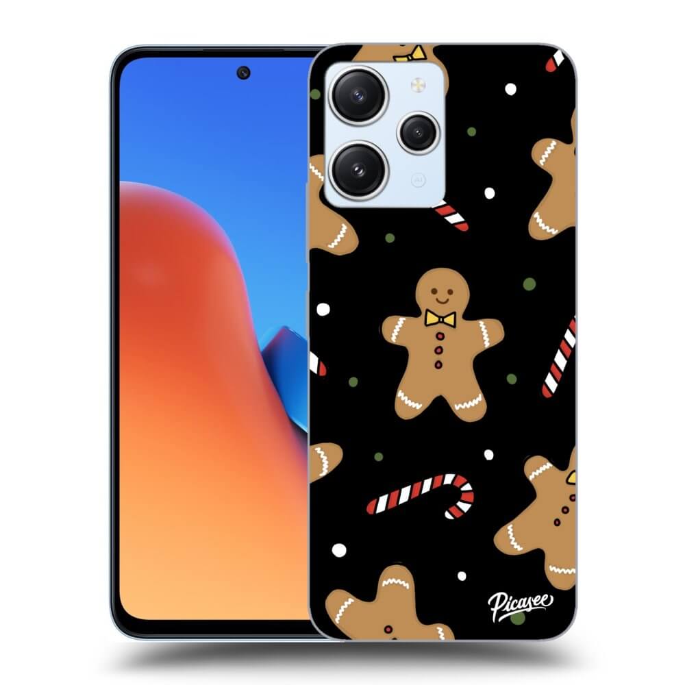 Picasee silikónový čierny obal pre Xiaomi Redmi 12 4G - Gingerbread