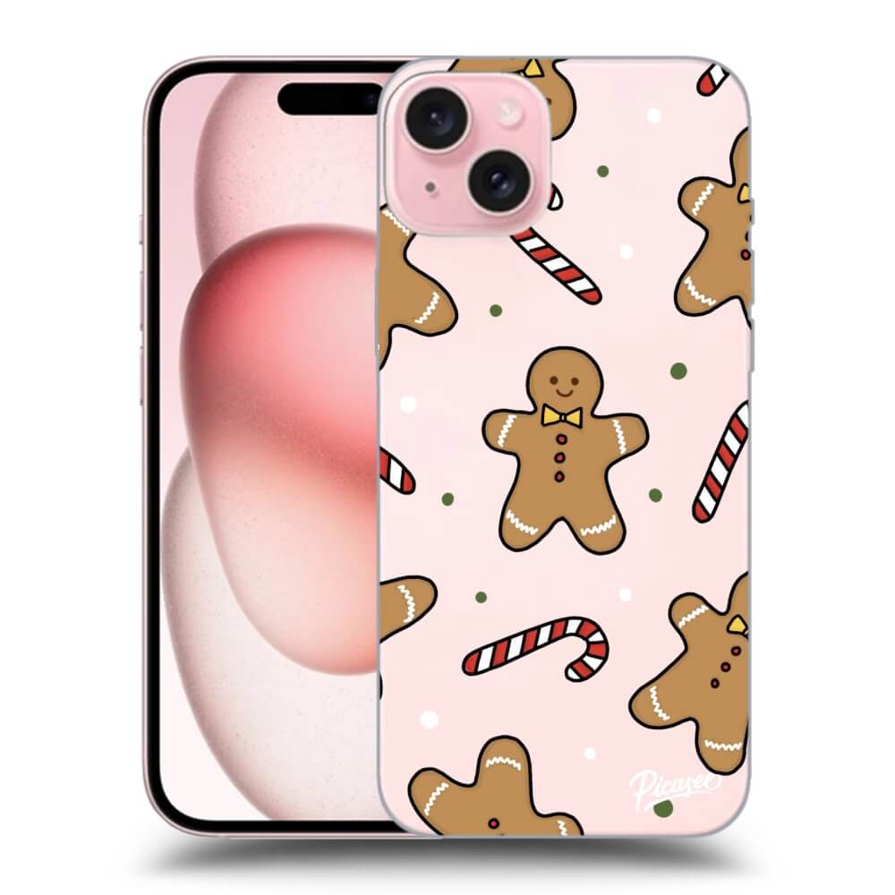 Picasee silikónový prehľadný obal pre Apple iPhone 15 - Gingerbread