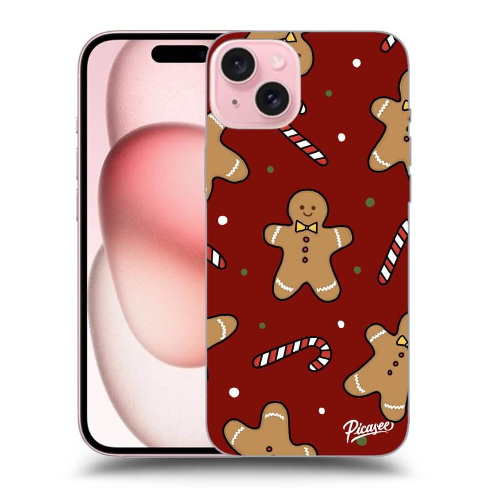 Picasee silikónový prehľadný obal pre Apple iPhone 15 - Gingerbread 2