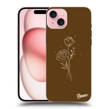 Obal pre Apple iPhone 15 - Brown flowers