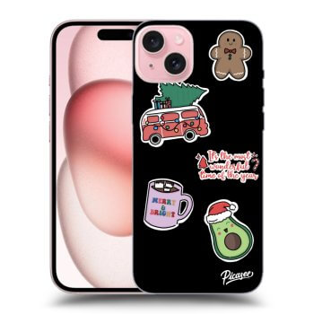 Obal pre Apple iPhone 15 - Christmas Stickers