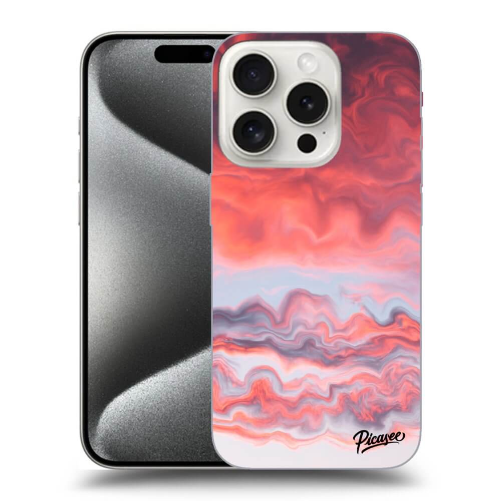 Picasee silikónový prehľadný obal pre Apple iPhone 15 Pro - Sunset