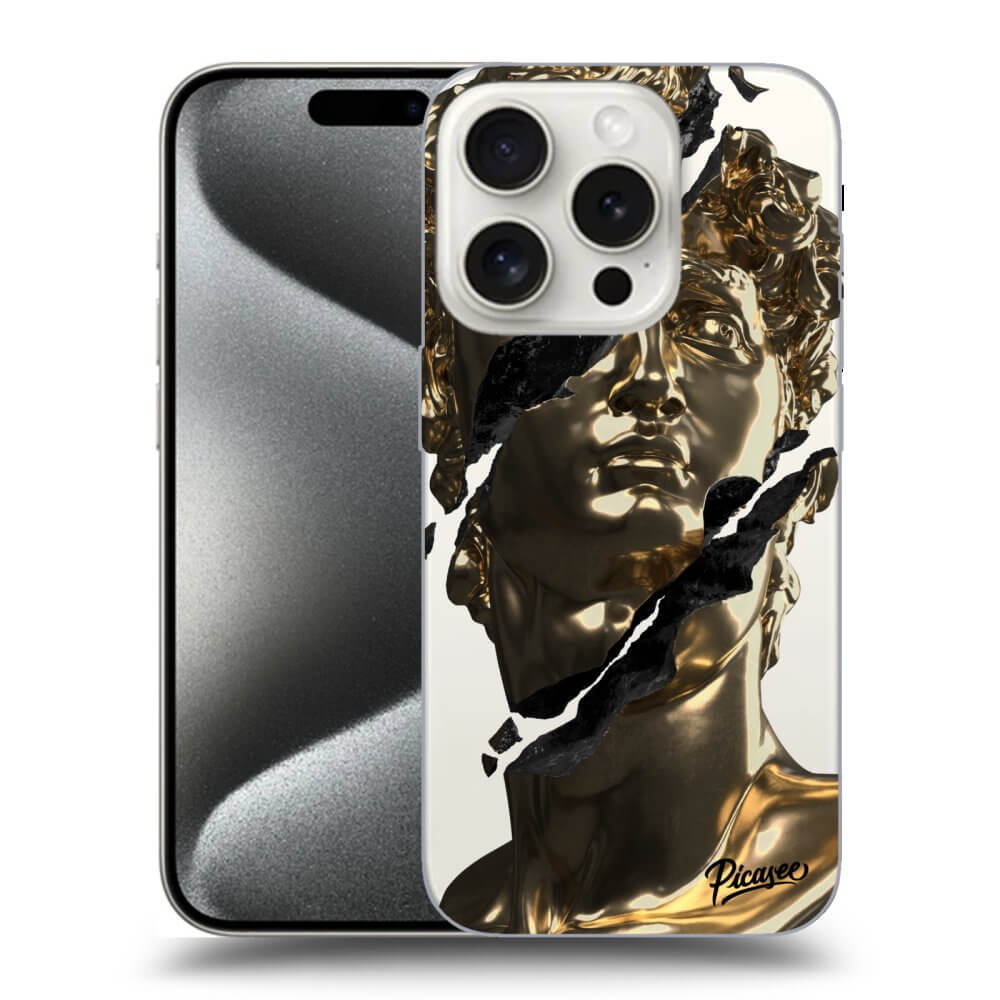 Picasee silikónový prehľadný obal pre Apple iPhone 15 Pro - Golder