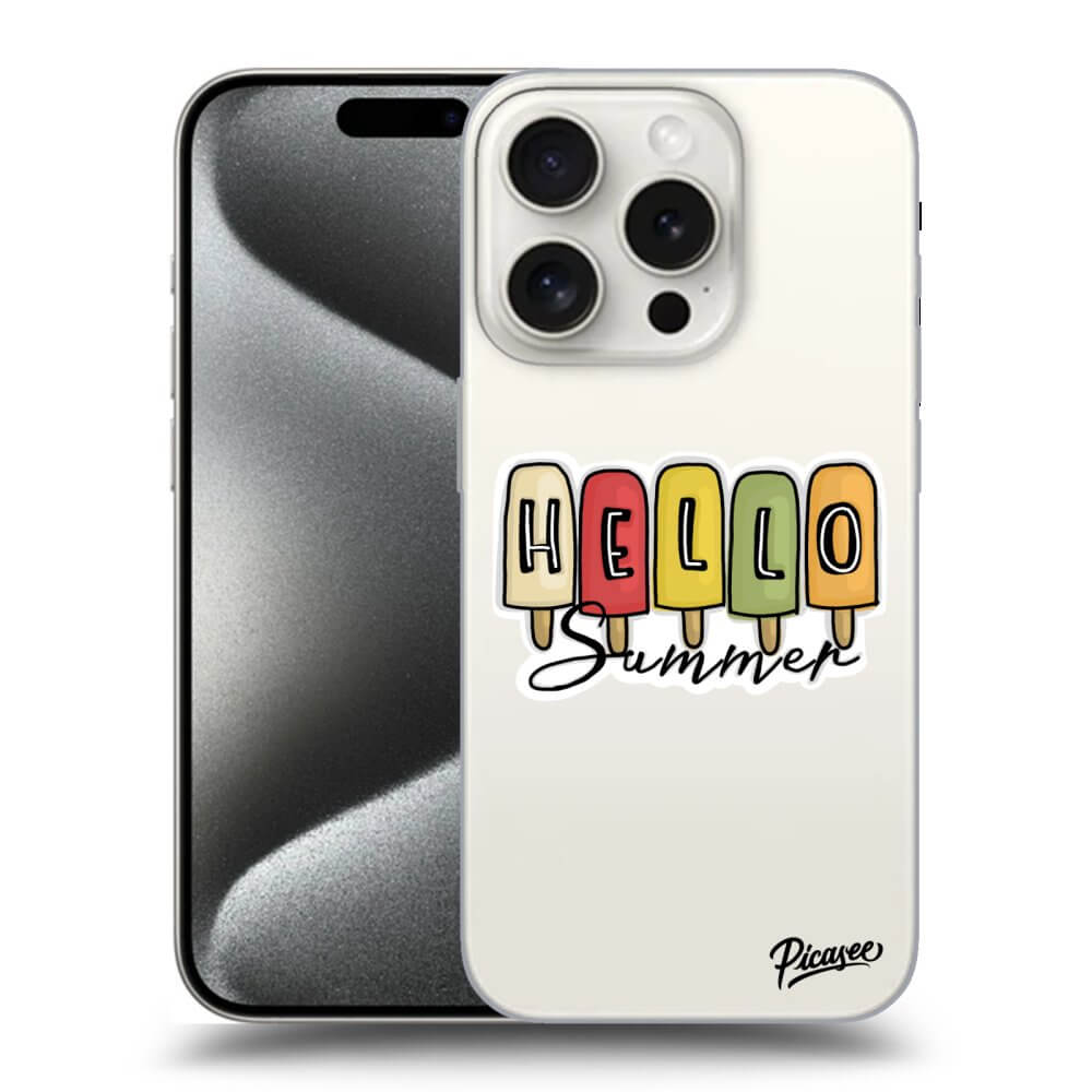 Picasee silikónový prehľadný obal pre Apple iPhone 15 Pro - Ice Cream
