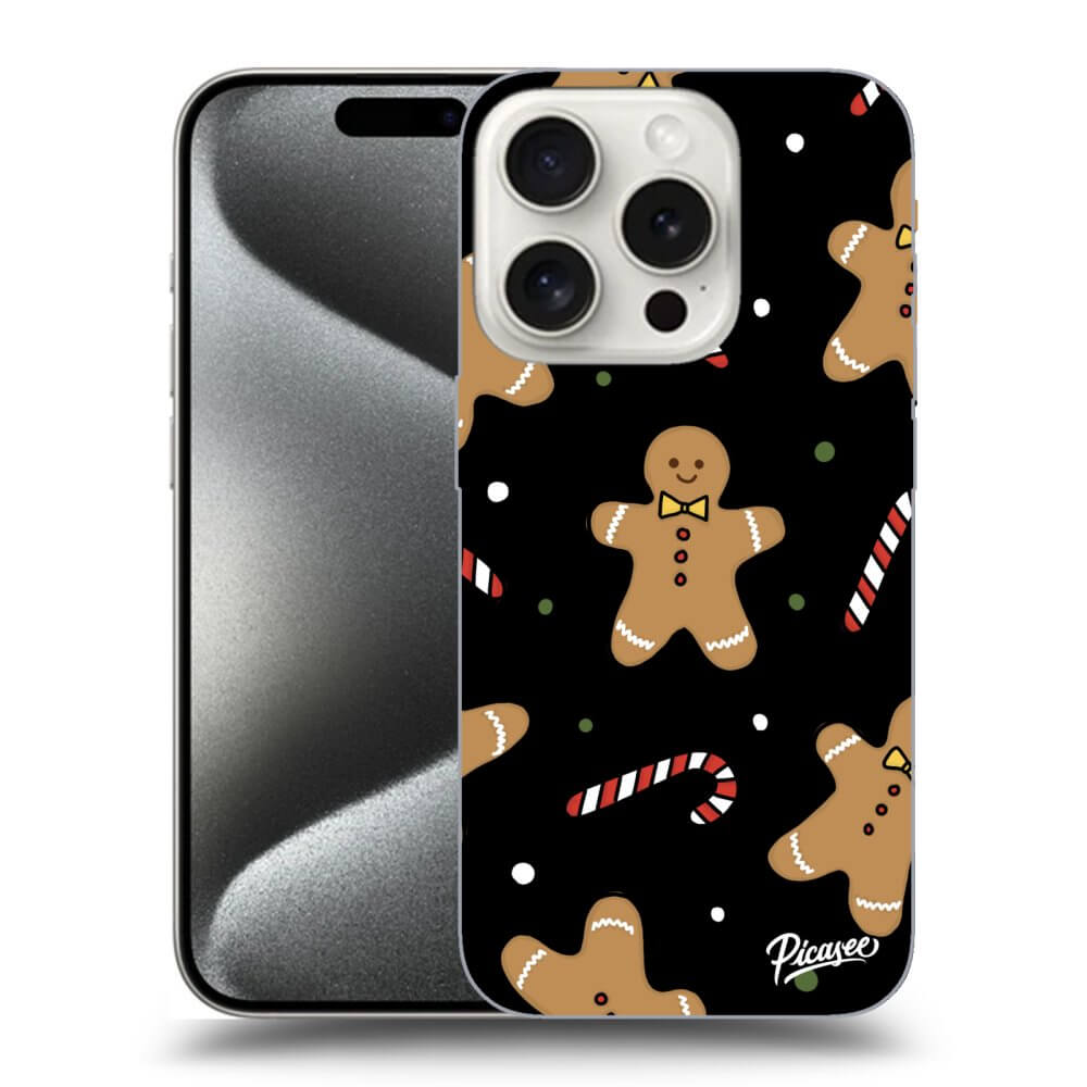 Picasee silikónový čierny obal pre Apple iPhone 15 Pro - Gingerbread