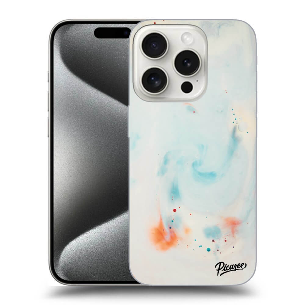 Picasee silikónový prehľadný obal pre Apple iPhone 15 Pro - Splash