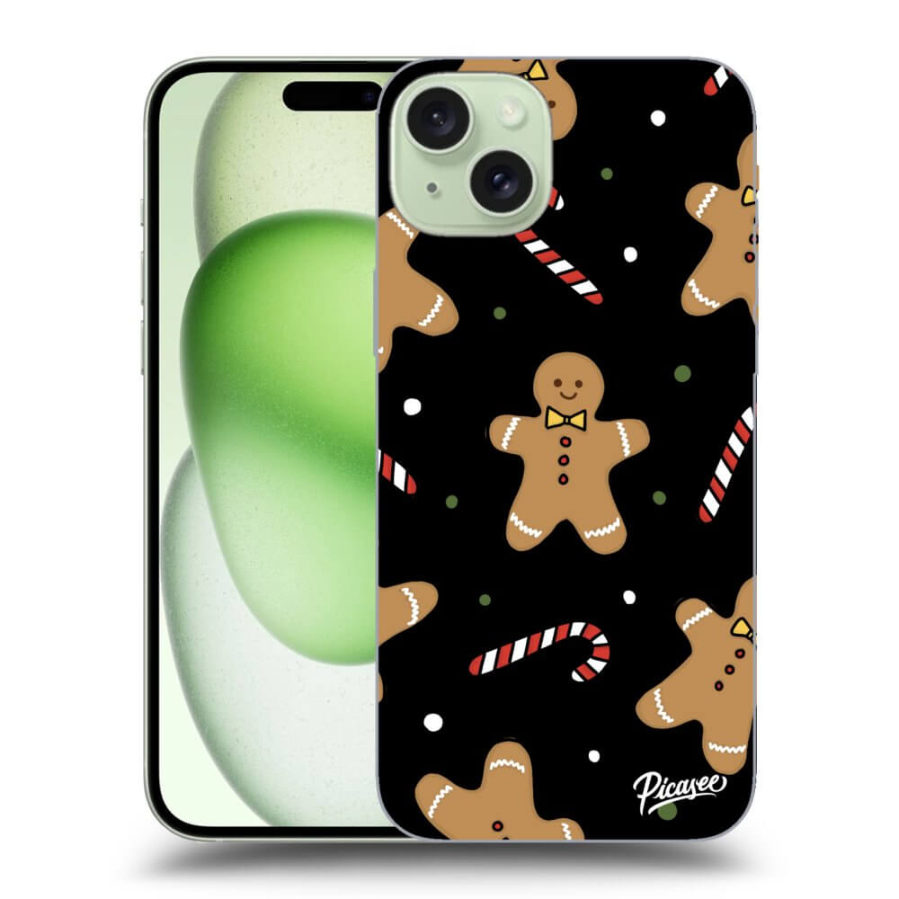 Picasee silikónový čierny obal pre Apple iPhone 15 Plus - Gingerbread