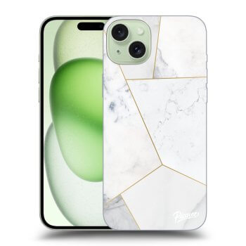 Obal pre Apple iPhone 15 Plus - White tile