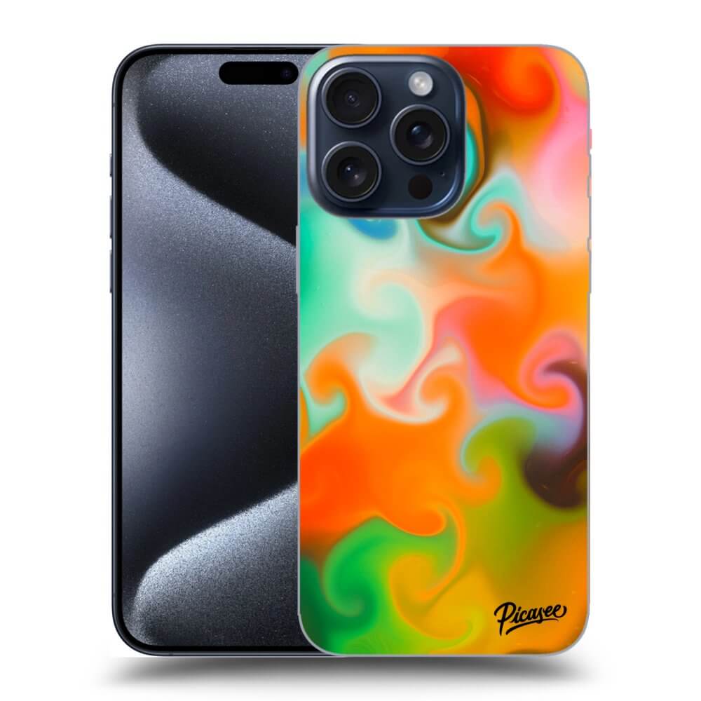 Picasee silikónový prehľadný obal pre Apple iPhone 15 Pro Max - Juice