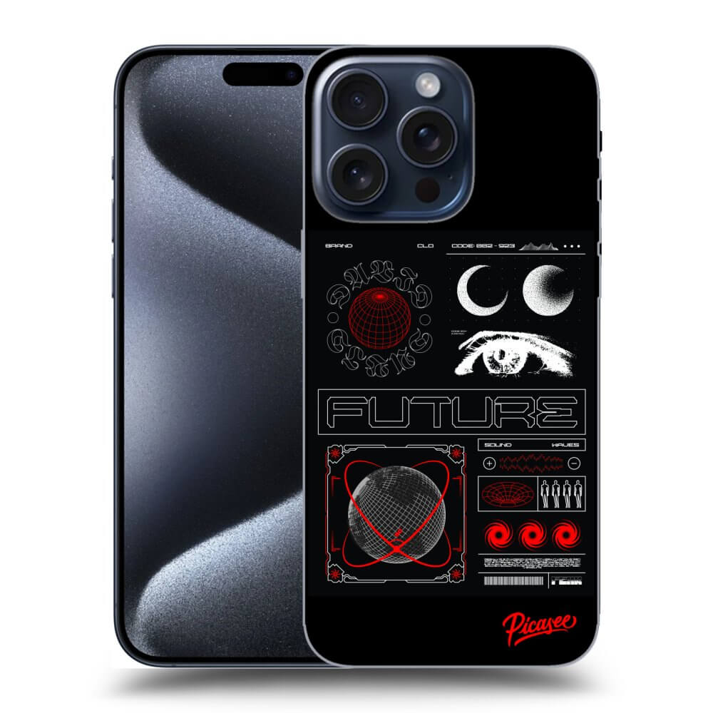 Picasee silikónový prehľadný obal pre Apple iPhone 15 Pro Max - WAVES