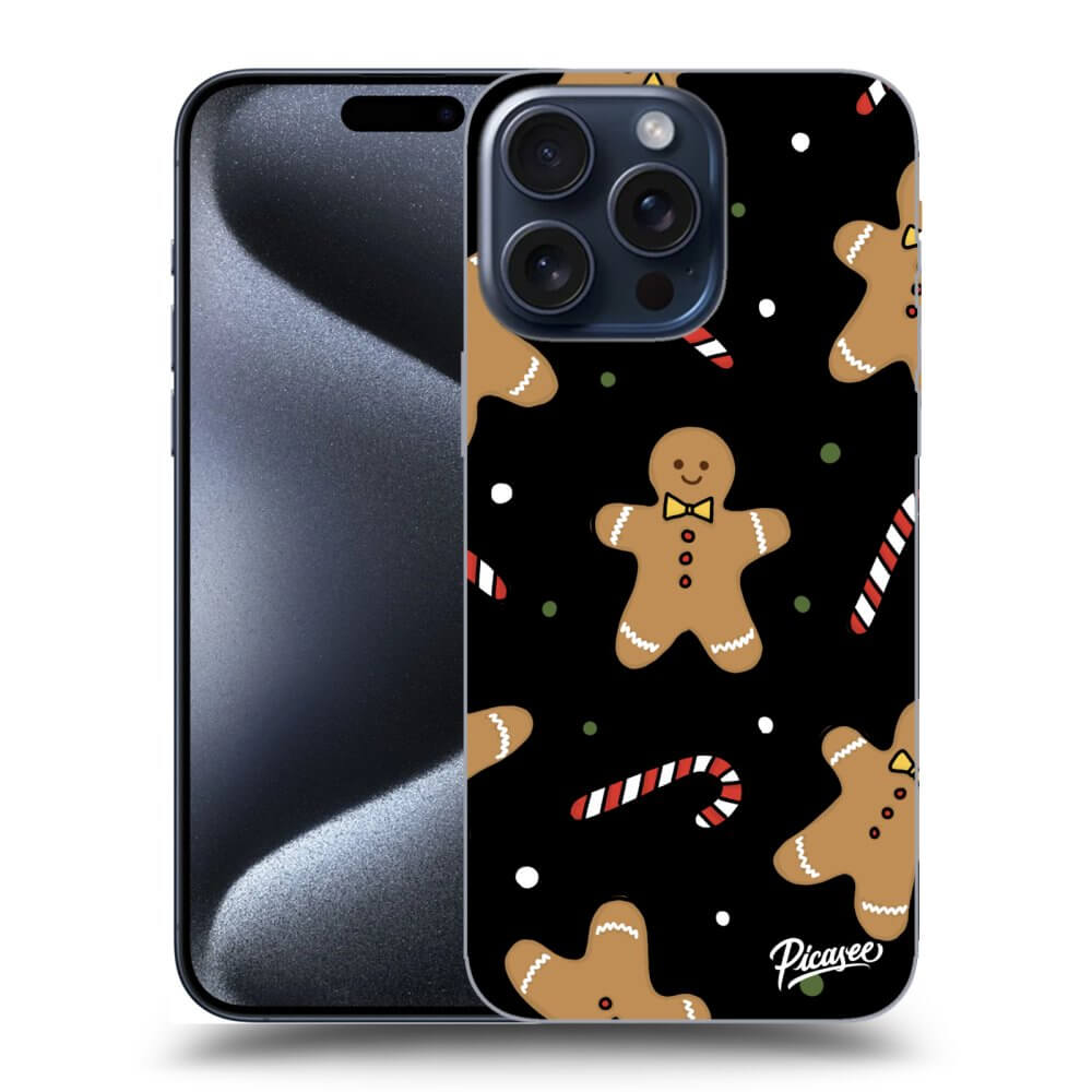 Picasee silikónový čierny obal pre Apple iPhone 15 Pro Max - Gingerbread