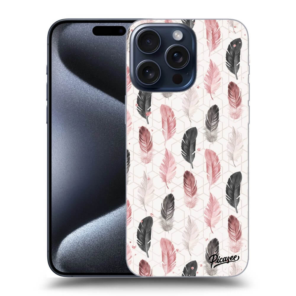 Picasee silikónový prehľadný obal pre Apple iPhone 15 Pro Max - Pírka 2