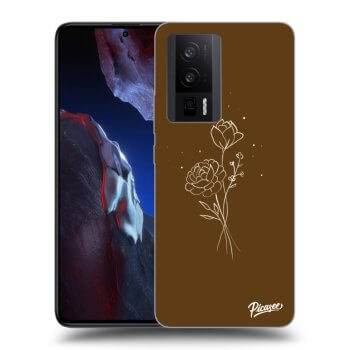 Obal pre Xiaomi Poco F5 Pro 5G - Brown flowers