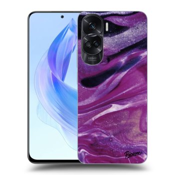 Obal pre Honor 90 Lite 5G - Purple glitter