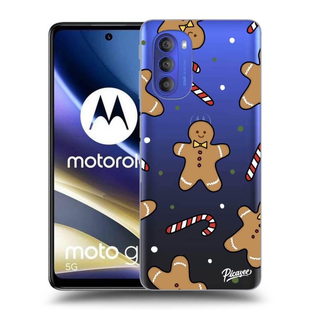 Picasee silikónový prehľadný obal pre Motorola Moto G51 - Gingerbread