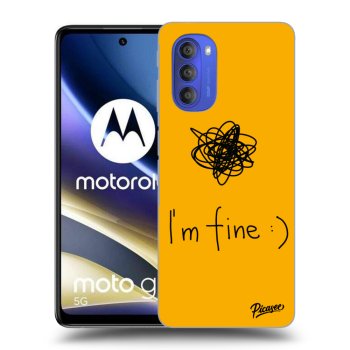 Picasee silikónový čierny obal pre Motorola Moto G51 - I am fine
