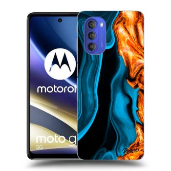 Picasee silikónový čierny obal pre Motorola Moto G51 - Gold blue