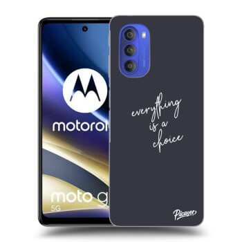Picasee silikónový čierny obal pre Motorola Moto G51 - Everything is a choice