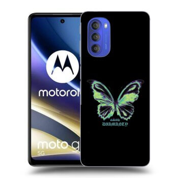 Picasee silikónový čierny obal pre Motorola Moto G51 - Diamanty Blue