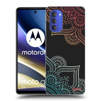 Picasee silikónový čierny obal pre Motorola Moto G51 - Flowers pattern