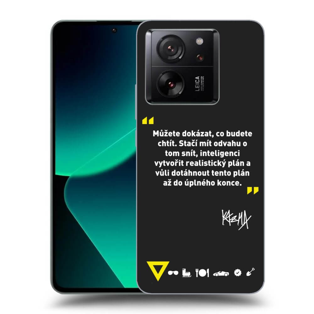 Picasee silikónový čierny obal pre Xiaomi 13T - Kazma - MŮŽETE DOKÁZAT, CO BUDETE CHTÍT