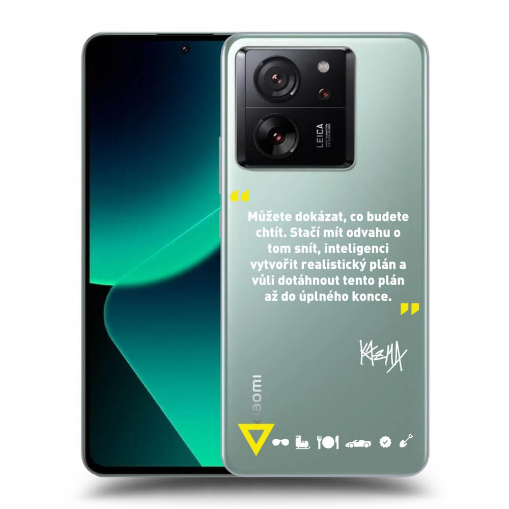 Picasee silikónový prehľadný obal pre Xiaomi 13T - Kazma - MŮŽETE DOKÁZAT, CO BUDETE CHTÍT