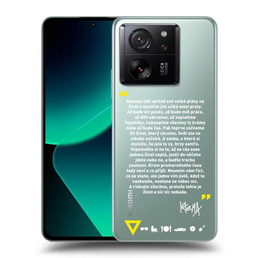 Picasee silikónový prehľadný obal pre Xiaomi 13T - Kazma - BUĎTE TROCHU YESMANI