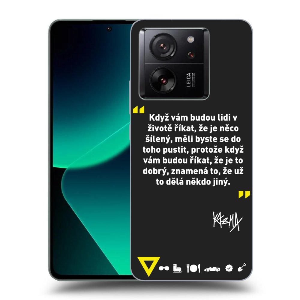 Picasee silikónový čierny obal pre Xiaomi 13T Pro - Kazma - MĚLI BYSTE SE DO TOHO PUSTIT