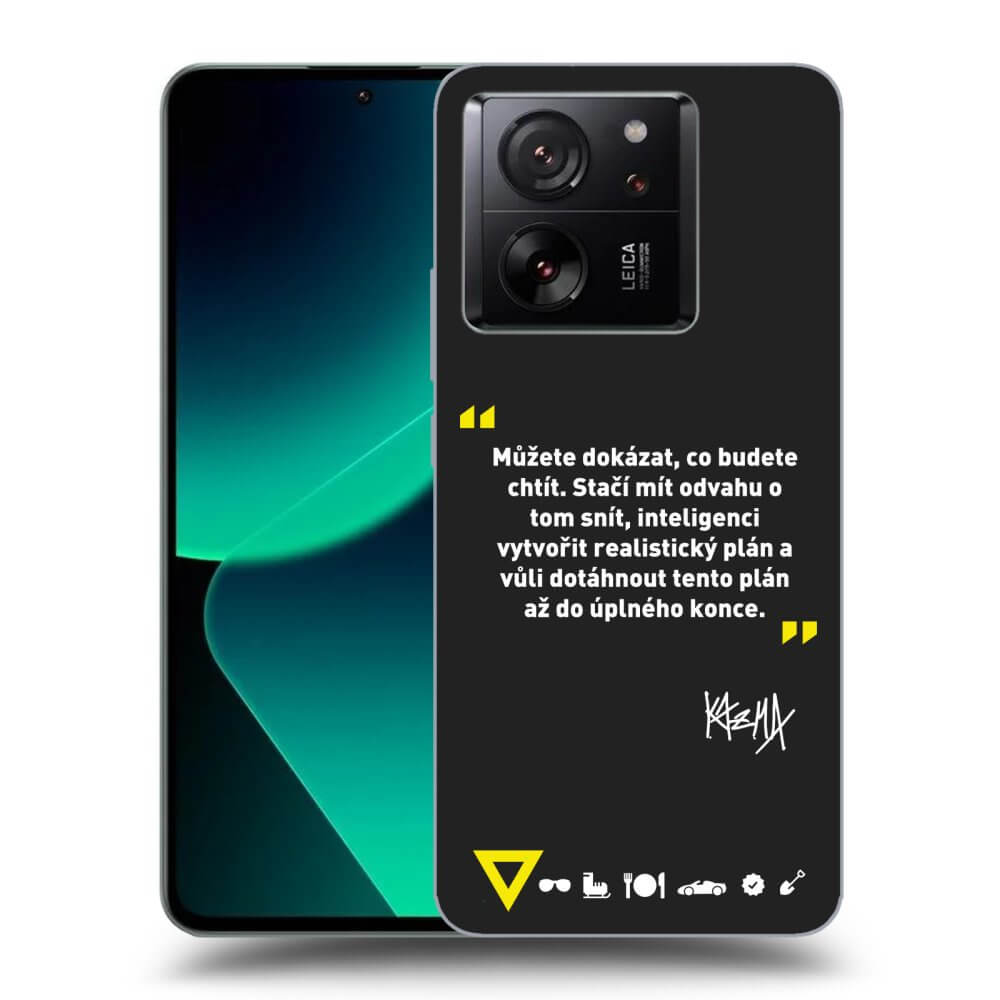 Picasee silikónový čierny obal pre Xiaomi 13T Pro - Kazma - MŮŽETE DOKÁZAT, CO BUDETE CHTÍT