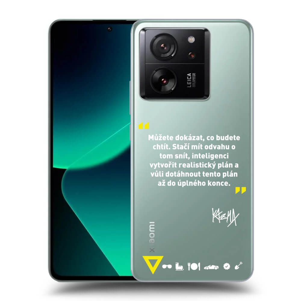 Picasee silikónový prehľadný obal pre Xiaomi 13T Pro - Kazma - MŮŽETE DOKÁZAT, CO BUDETE CHTÍT