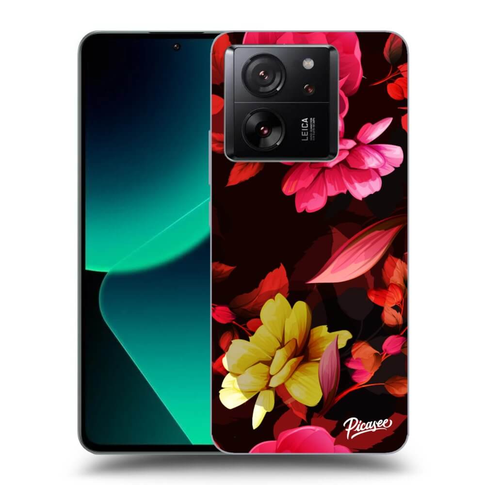 Picasee silikónový prehľadný obal pre Xiaomi 13T Pro - Dark Peonny