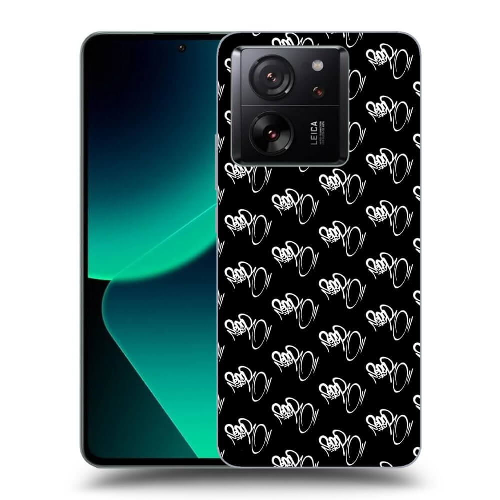 Picasee silikónový čierny obal pre Xiaomi 13T Pro - Separ - White On Black