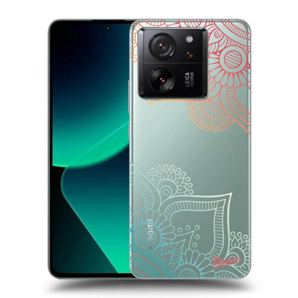 Picasee silikónový prehľadný obal pre Xiaomi 13T Pro - Kvetinový vzor
