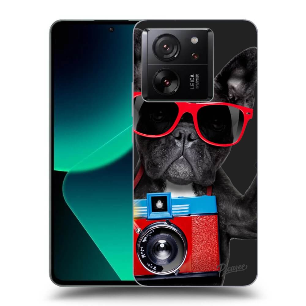 Picasee silikónový čierny obal pre Xiaomi 13T Pro - Francúzsky Buldoček