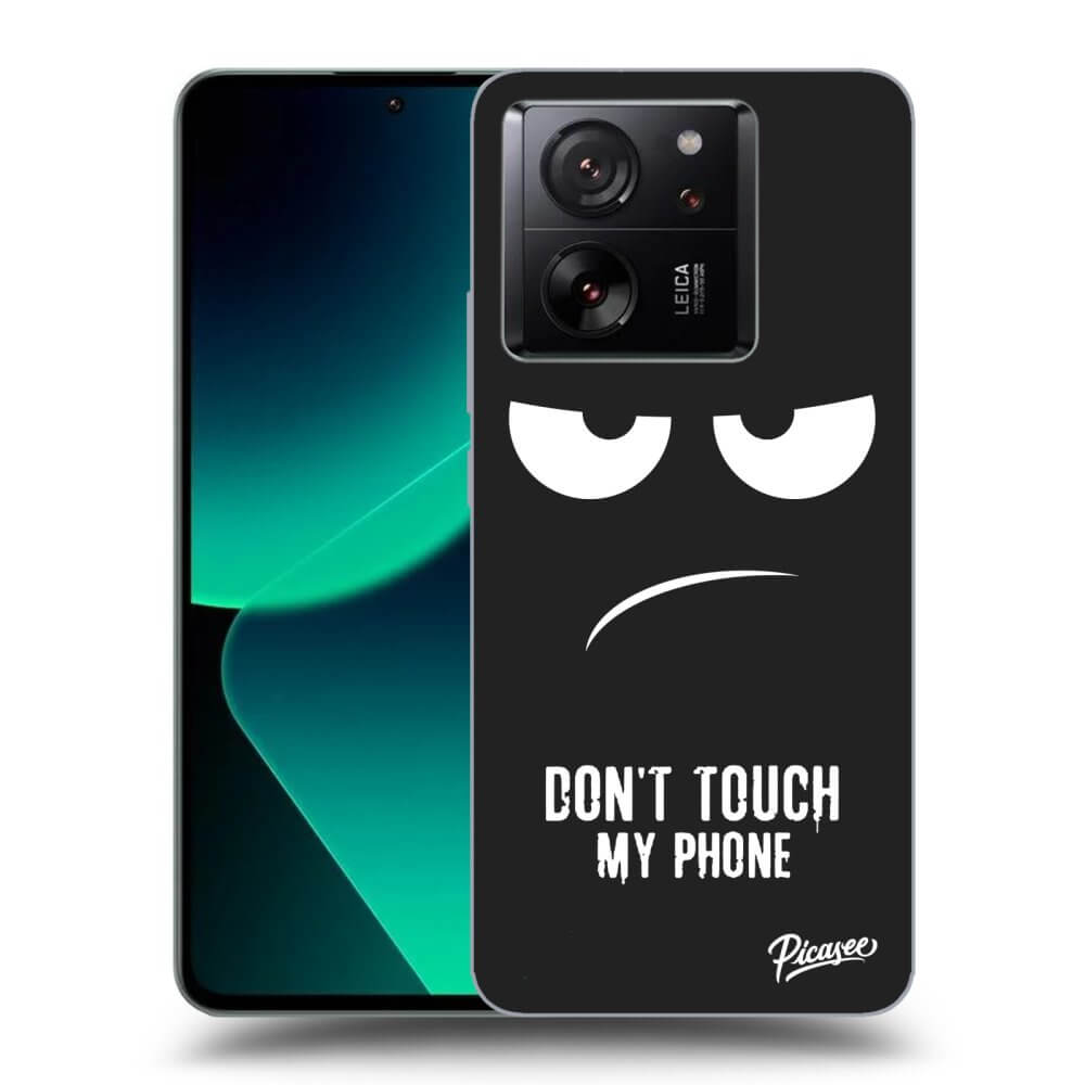 Picasee silikónový čierny obal pre Xiaomi 13T Pro - Nesiahajte mi na telefón