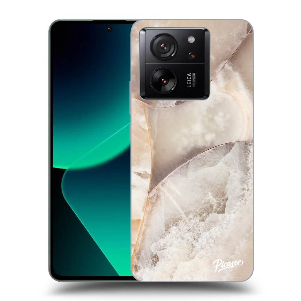Picasee silikónový prehľadný obal pre Xiaomi 13T Pro - Cream marble
