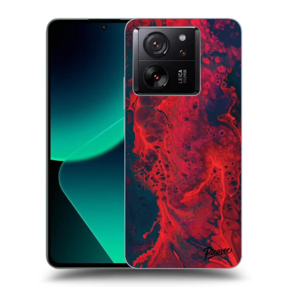 Picasee silikónový prehľadný obal pre Xiaomi 13T Pro - Organic red
