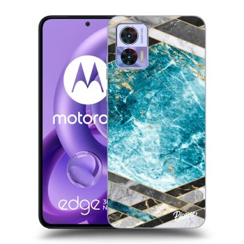 Obal pre Motorola Edge 30 Neo - Blue geometry