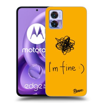 Picasee silikónový čierny obal pre Motorola Edge 30 Neo - I am fine