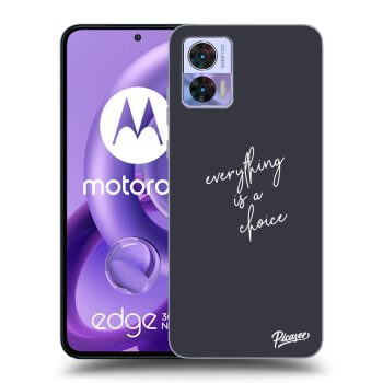 Picasee silikónový čierny obal pre Motorola Edge 30 Neo - Everything is a choice