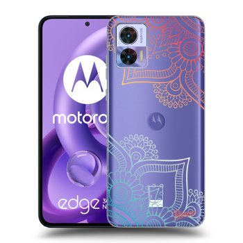 Picasee silikónový prehľadný obal pre Motorola Edge 30 Neo - Flowers pattern