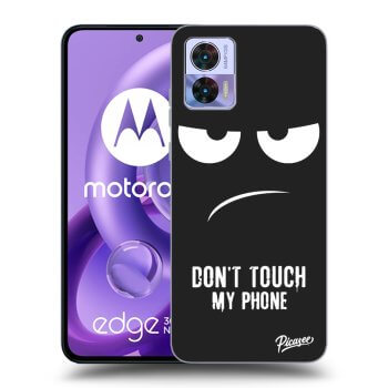 Picasee silikónový čierny obal pre Motorola Edge 30 Neo - Don't Touch My Phone