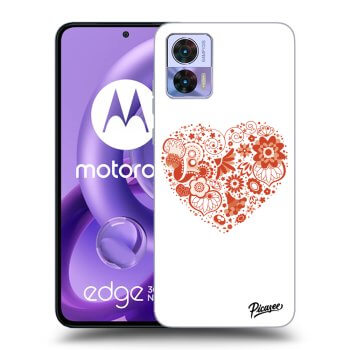 Picasee silikónový čierny obal pre Motorola Edge 30 Neo - Big heart