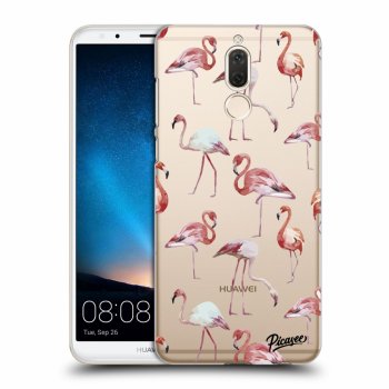 Picasee silikónový prehľadný obal pre Huawei Mate 10 Lite - Flamingos