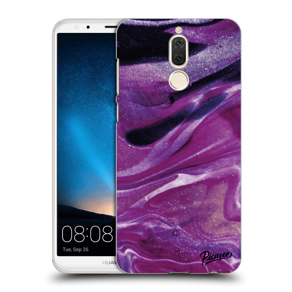 Picasee silikónový prehľadný obal pre Huawei Mate 10 Lite - Purple glitter