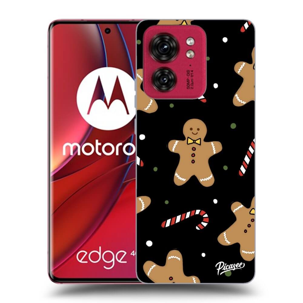 Picasee silikónový čierny obal pre Motorola Edge 40 - Gingerbread