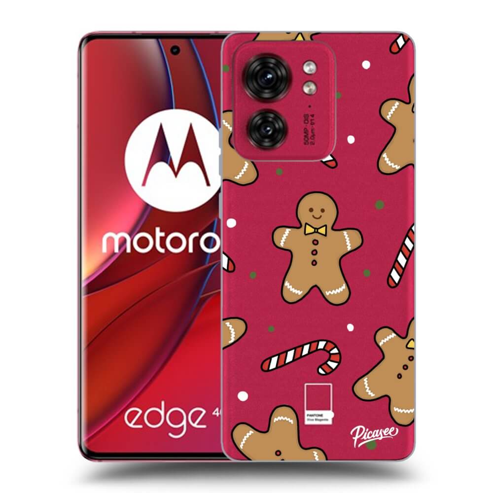 Picasee silikónový prehľadný obal pre Motorola Edge 40 - Gingerbread