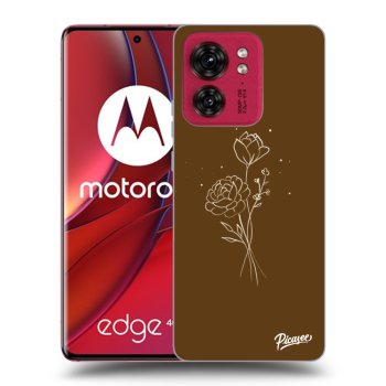 Obal pre Motorola Edge 40 - Brown flowers