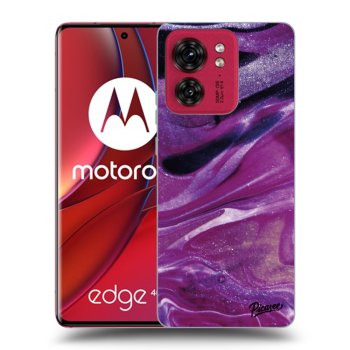 Obal pre Motorola Edge 40 - Purple glitter