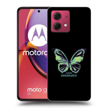 Picasee silikónový čierny obal pre Motorola Moto G84 5G - Diamanty Blue